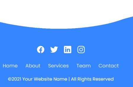 Простой footer у веб-сайта.